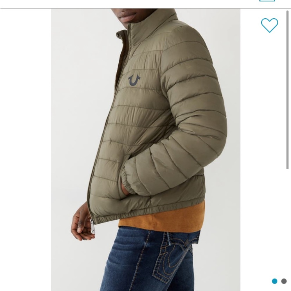 True Religion Olive Puffer Jacket